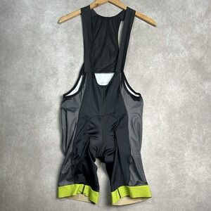 Aero Tech Designs Mens Black Green Cycling Bib Shorts Padded Medium Made USA